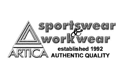 ARTICA SPORTSWEAR & WORKWEAR ESTABLISHED 1992 AUTHENTIC QUALITY