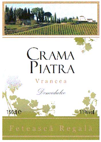 CRAMA PIATRA Vrancea Demidulce