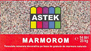 ASTEK MARMOROM - TENCUIALA MINERALA DECORATIVA PE BAZĂ DE GRANULE DE MARMURĂ NATURALĂ