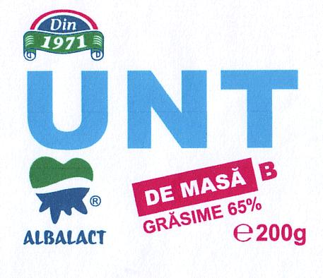 Din 1971. Unt de masa. Albalact