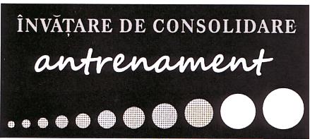 ÎNVĂŢARE DE CONSOLIDARE ANTRENAMENT