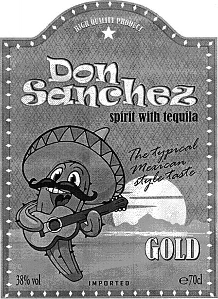 Don Sanchez spirit with tequila GOLD