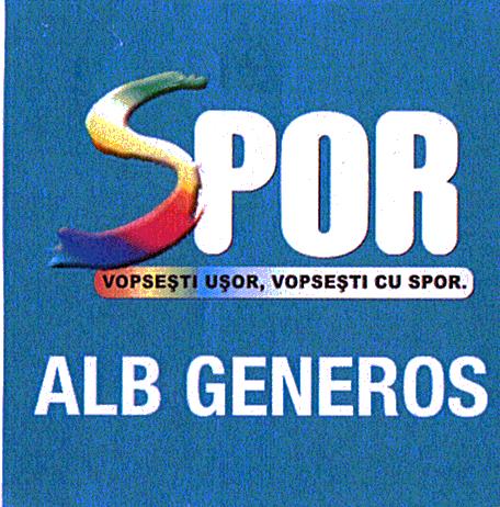 SPOR ALB GENEROS VOPSEŞTI UŞOR, VOPSEŞTI CU SPOR.
