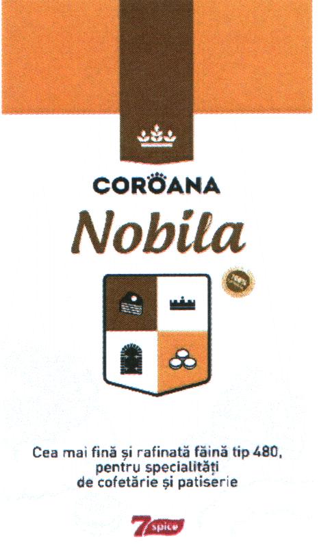 COROANA Nobila 7 spice Cea mai fină şi rafinată făină tip 480, pentru specialităţi de cofetărie şi patiserie