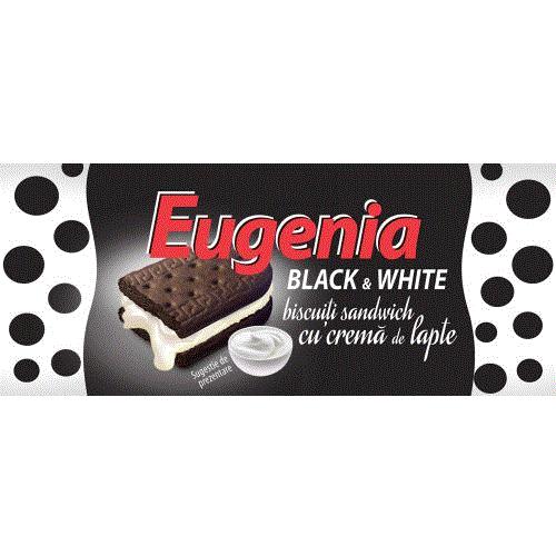 Eugenia BLACK & WHITE biscuiți sandwich cu cremă de lapte