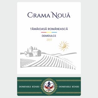 CRAMA NOUĂ DOMENIILE BĂNIEI TĂMÂIOASĂ ROMÂNEASCĂ DEMIDULCE 2017