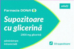 Farmacia DONA Supozitoare cu glicerină 2000 mg glicerină adulţi
