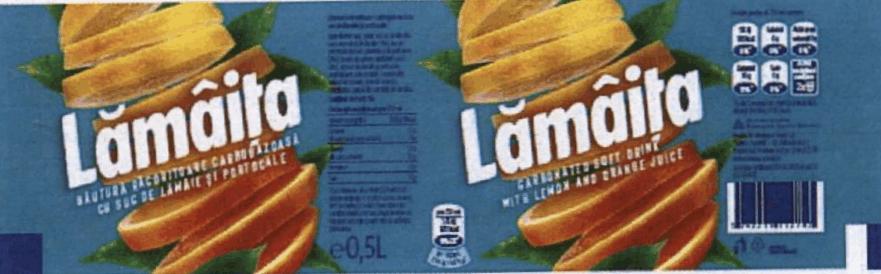 Lămâița BĂUTURĂ RĂCORITOARE CARBOGAZOASĂ CU SUC DE LĂMÂIE ȘI PORTOCALE Lămâița CARBONATED SOFT DRINK WITH LEMON AND ORANGE JUICE