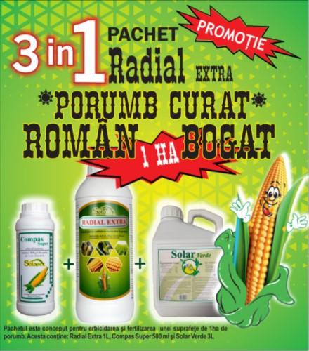 PACHET RADIAL EXTRA PORUMB CURAT ROMÂN BOGAT 3 in 1 COMPAS SUPER RADIAL EXTRA SOLAR VERDE