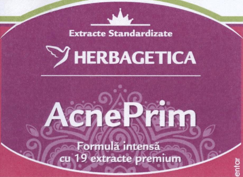 Extracte Standardizate HERBAGETICA AcnePrim Formulă intensă cu 19 extracte premium