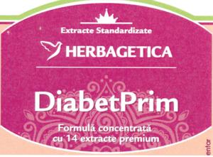 Extracte Standardizate HERBAGETICA DiabetPrim Formulă concentrată cu 14 extracte premium