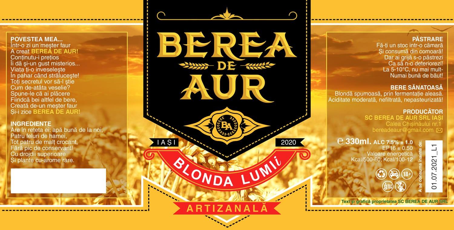 BEREA DE AUR BA BLONDA LUMII ARTIZANALA IASI 2020