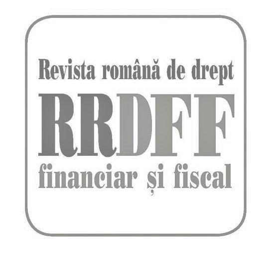 RRDFF Revista română de drept financiar și fiscal