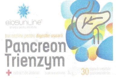 Pancreon Trienzym BIOSUnLine energie pentru sănătate trei enzime pentru digestie ușoară extract de ananas