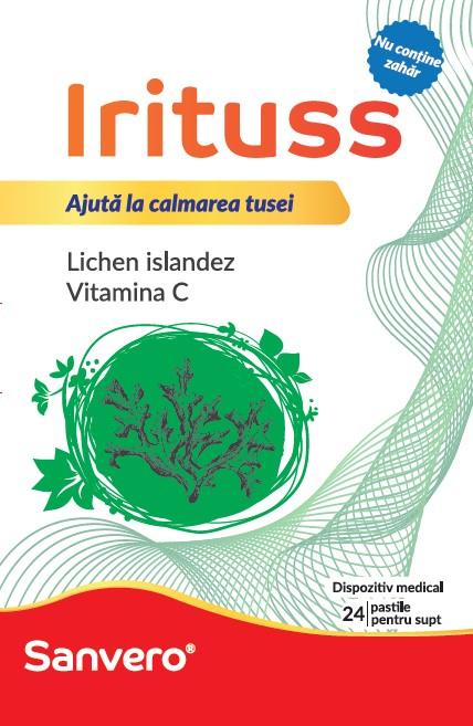 Sanvero Irituss Ajută la calmarea tusei Lichen islandez Vitamina C