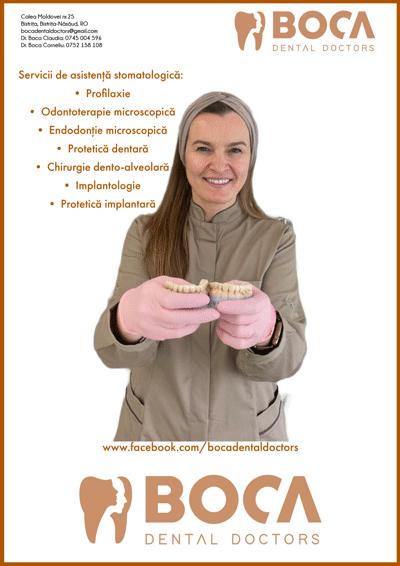 BOCA DENTAL DOCTORS Servicii de asistență stomatologică Profilaxie Endodontie microscopică Protetică dentară Chirurgie danto-alveolara Implantologie Protetică implantara