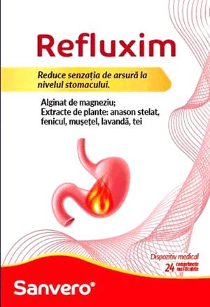 Sanvero Refluxim Reduce senzaţia de arsură la nivelul stomacului Dispozitiv medical