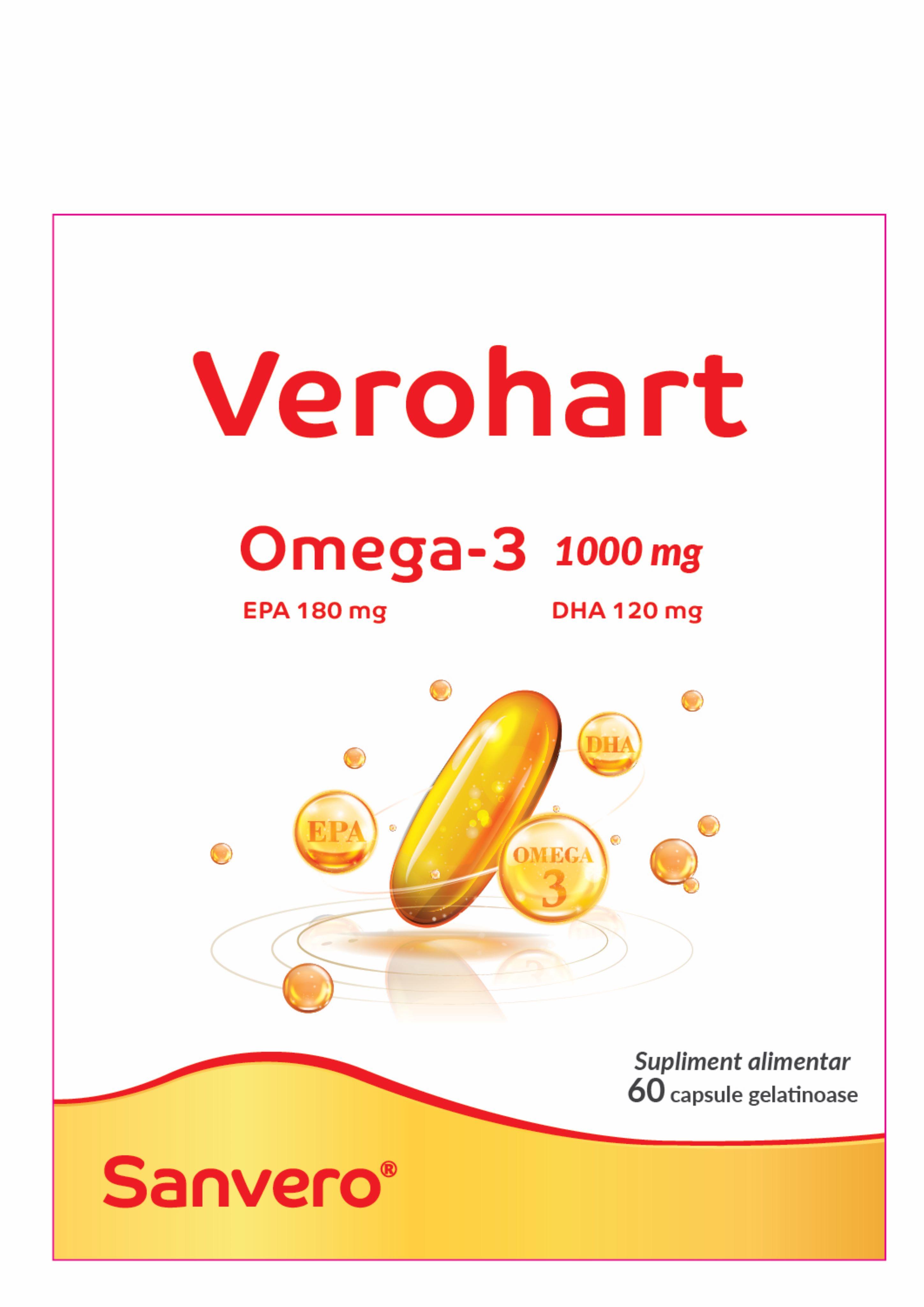 Verohart Omega-3 1000 mg EPA 180 mg DHA 120 mg Sanvero