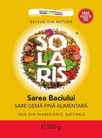 BELŞUG DIN NATURĂ SOLARIS SAREA BACIULUI SARE GEMĂ FINĂ ALIMENTARĂ 100% DIN INGREDIENTE NATURALE