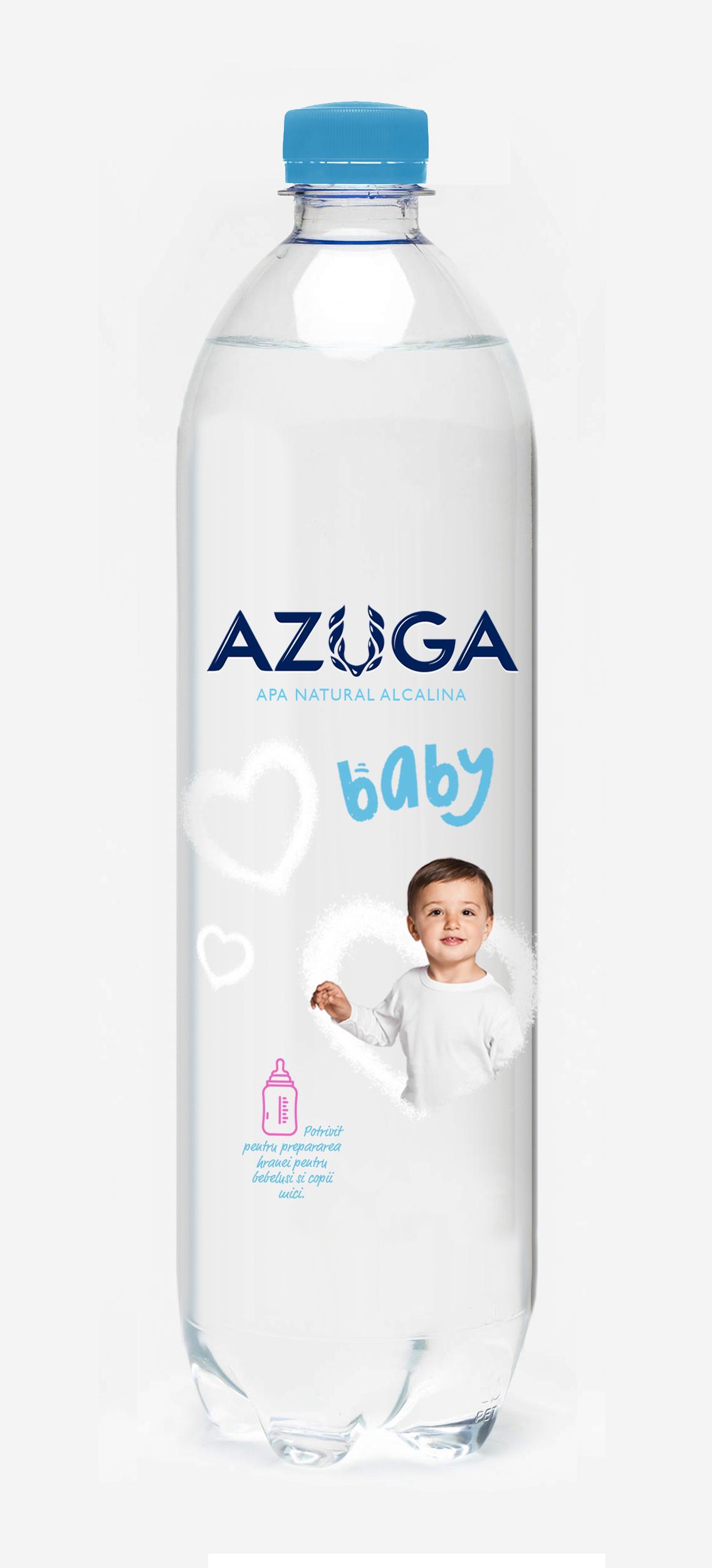 AZUGA APA NATURAL ALCALINA BABY POTRIVIT PENTRU PREPARAREA HRANEI PENTRU BEBELUSI SI COPII MICI