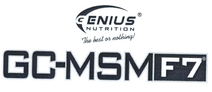 GENIUS NUTRITION The best or nothing! GC-MSM F7