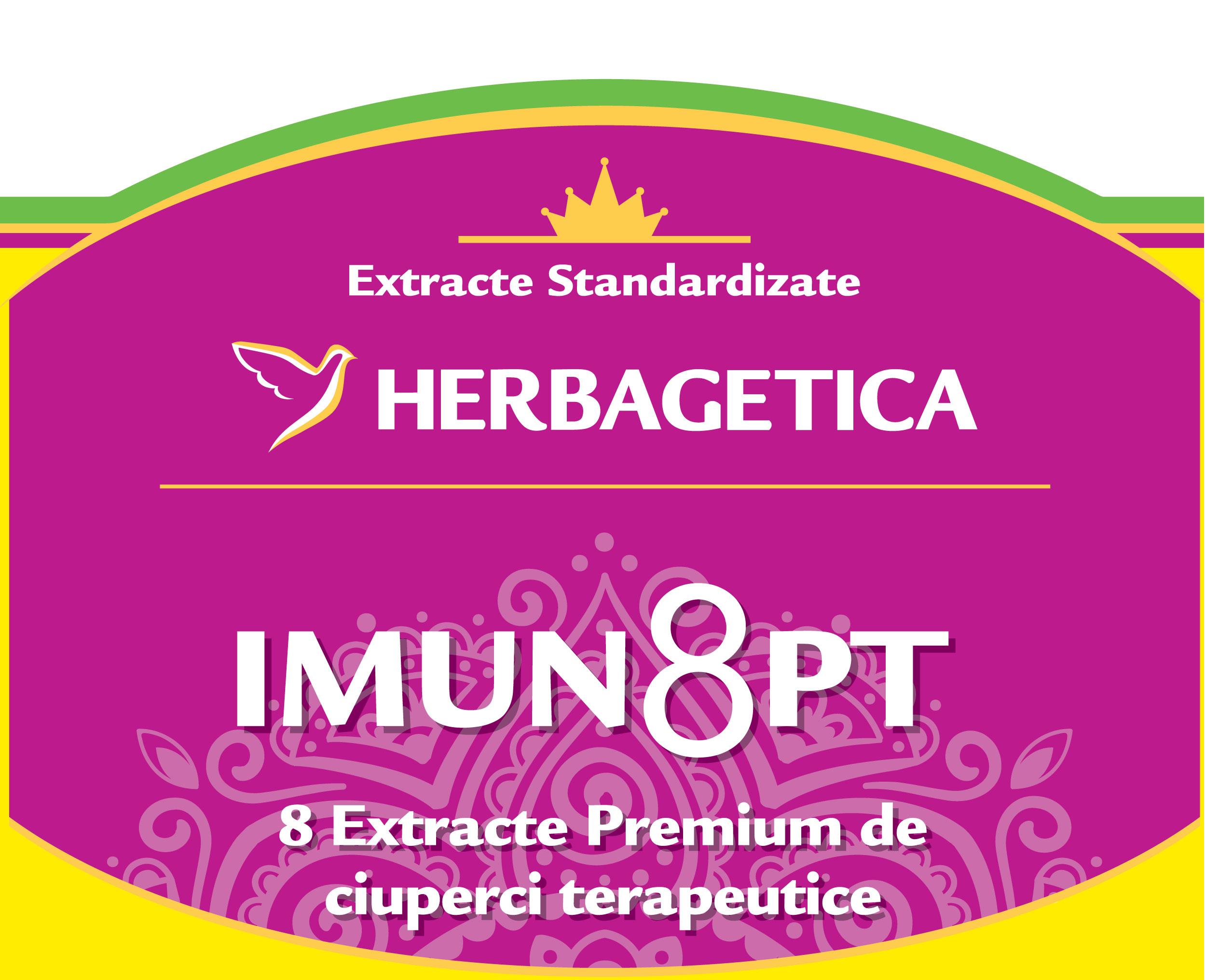Extracte Standardizate HERBAGETICA IMUN8PT 8 Extracte Premium de ciuperci terapeutice