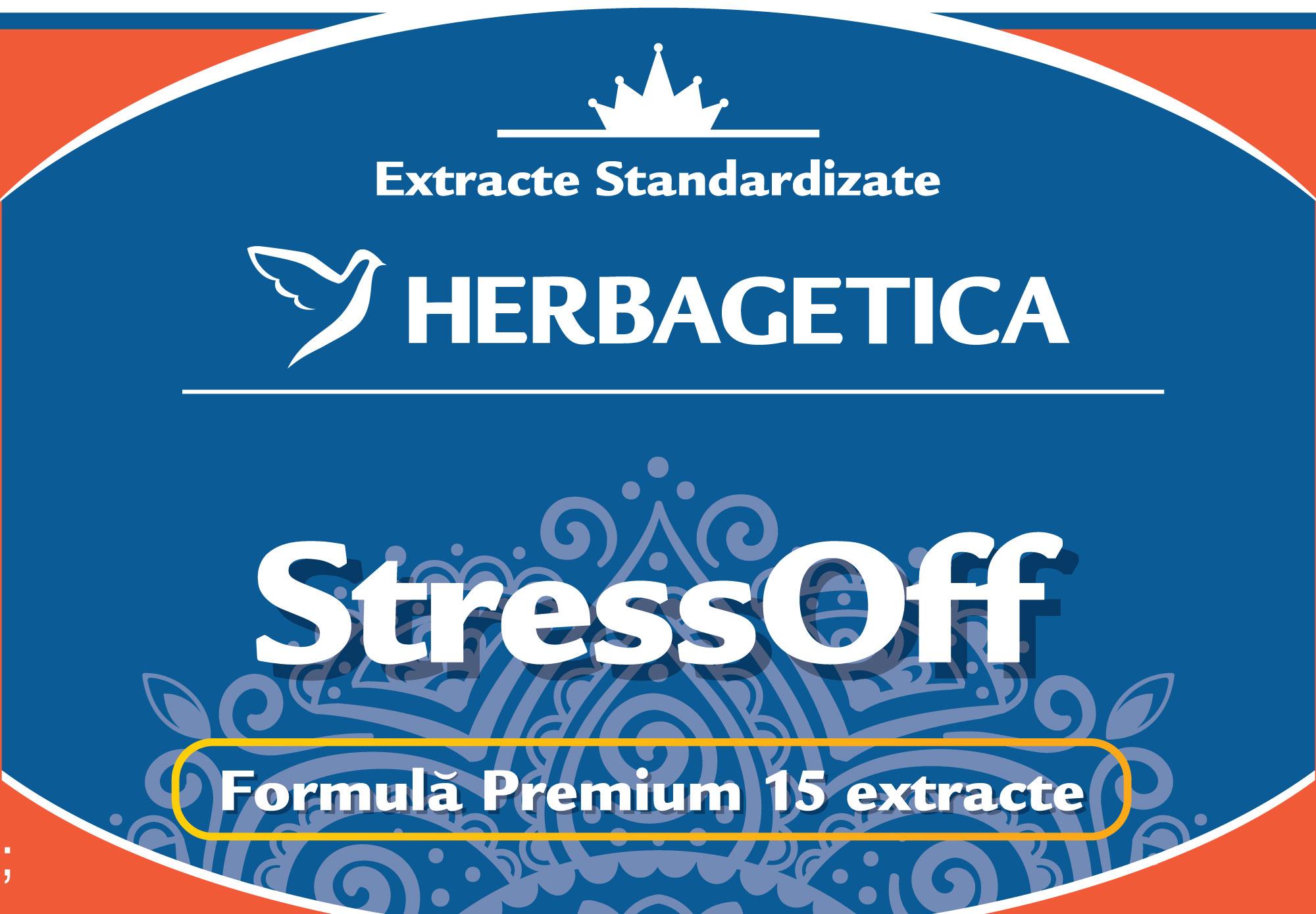 Extracte Standardizate Herbagetica StressOff Formula Premium 15 extracte