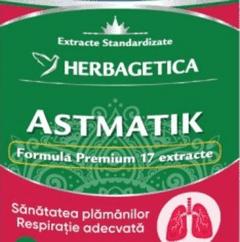 EXTRACTE STANDARDIZATE HERBAGETICA ASTMATIK FORMULA PREMIUM 17 EXTRACTE SANATATEA PLAMANILOR RESPIRATIE ADECVATA
