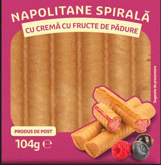 NAPOLITANE SPIRALĂ CU CREMĂ CU FRUCTE DE PĂDURE
