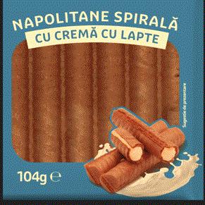 NAPOLITANE SPIRALA CU CREMA CU LAPTE
