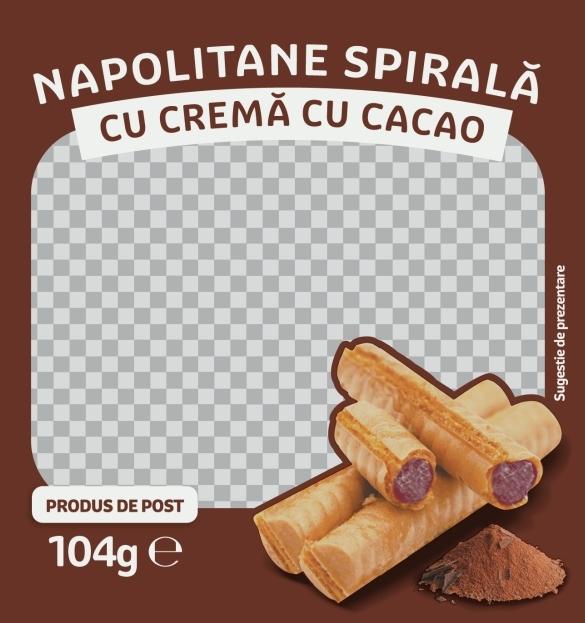 NAPOLITANE SPIRALA CU CREMA CU CACAO