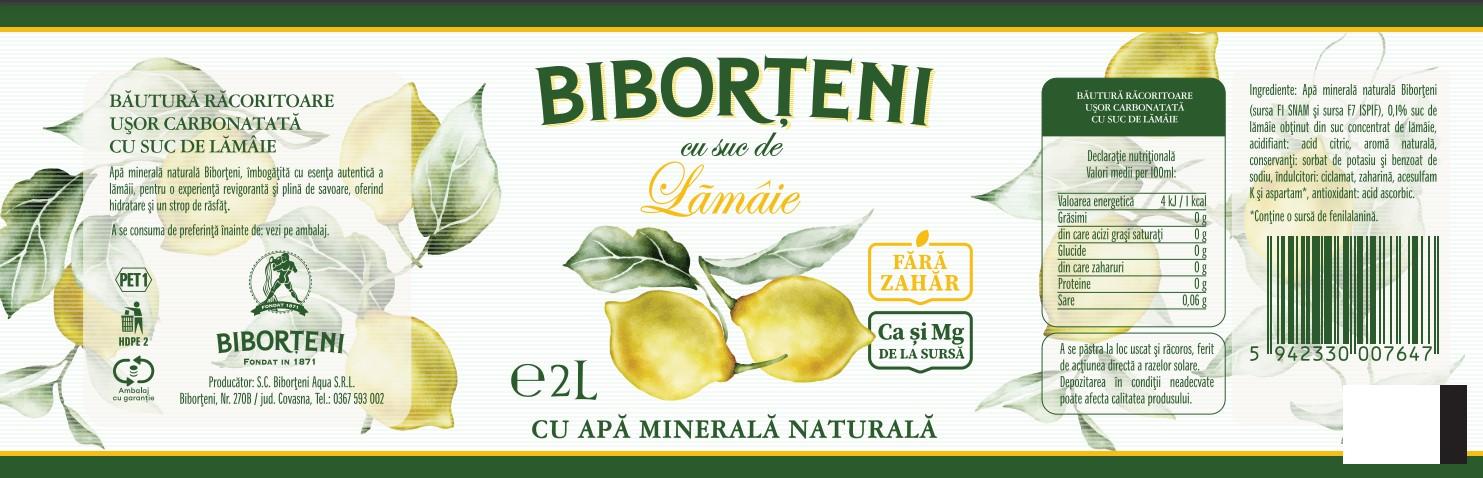 BIBORȚENI cu suc de Lămâie