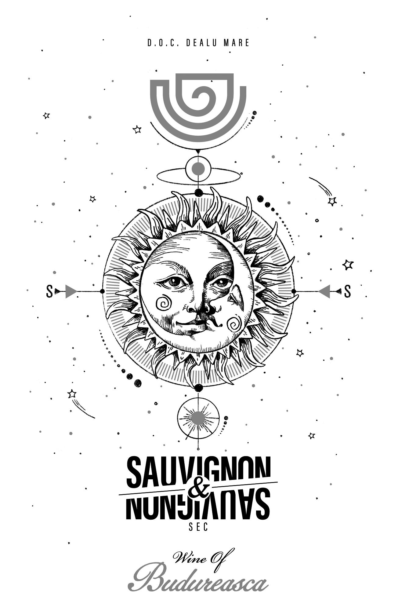 SAUVIGNON & SAUVIGNON Wine of Budureasca  SEC D.O.C. DEALU MARE